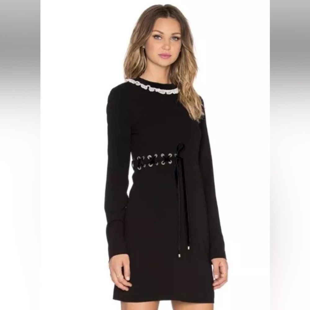 NWT Marc by Marc Jacobs SZ 8 Irving Tie Dress Velvet Chiffon Trim Whimsical Goth